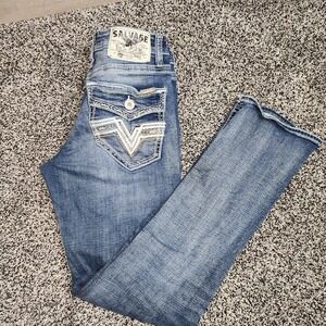 buckle salvage jeans Mayhem Straight Regular Fit Mens 31x34 Stretch Thick Stitch